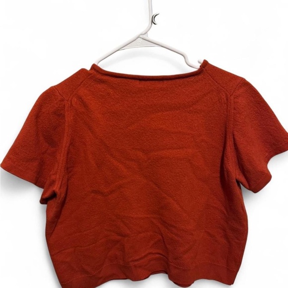 Kate Hill Rust Orange Merino Wool Sweater TShirt - Picture 6 of 7